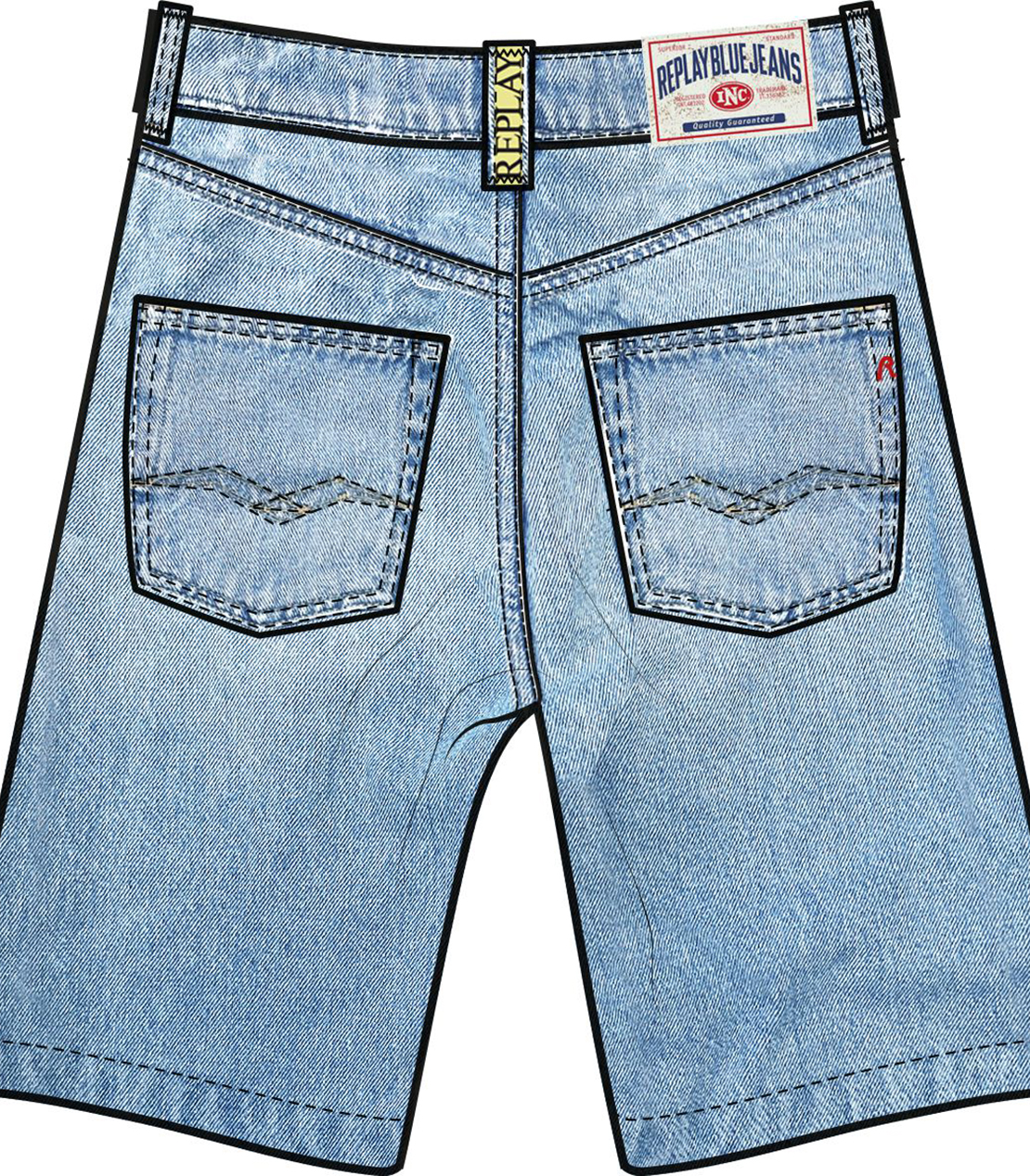 デニムショートパンツ 詳細画像 ライトブルー 2
